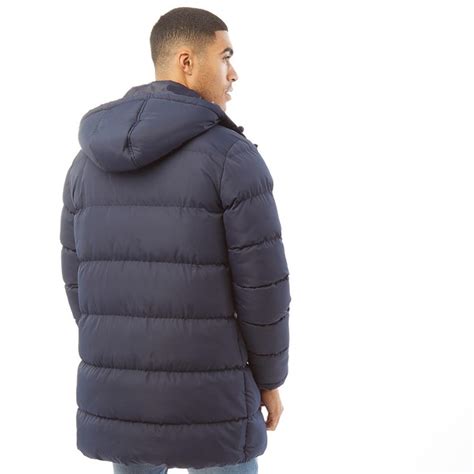 men's navy puffer coat